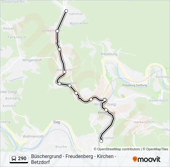 290 Bus Line Map