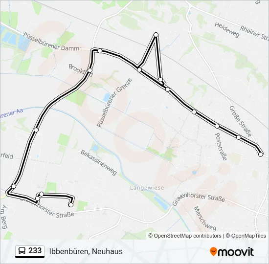 233 Bus Line Map