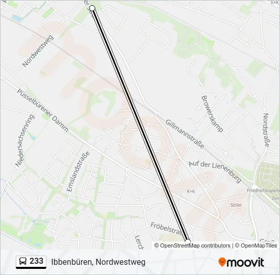 233 Bus Line Map