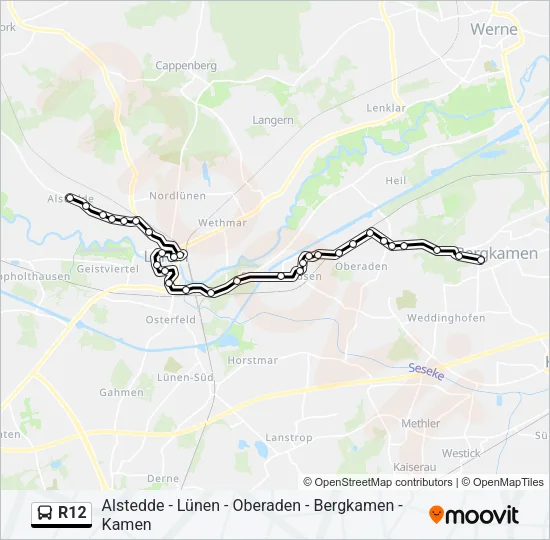R12 Bus Line Map