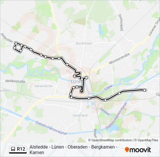 R12 Bus Line Map
