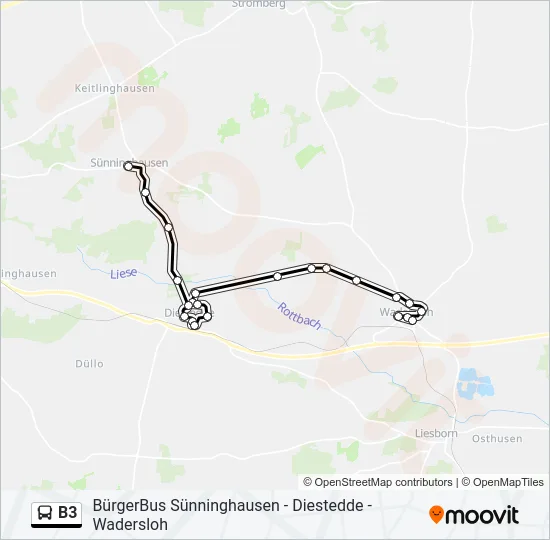 B3 Bus Line Map