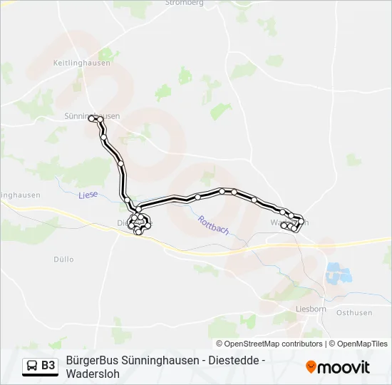 B3 Bus Line Map