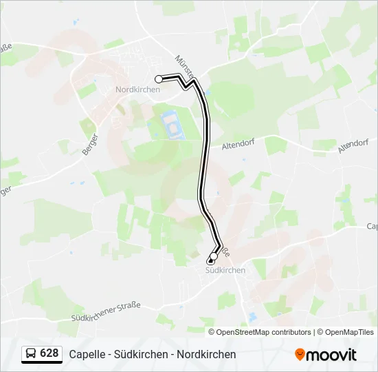 628 Bus Line Map