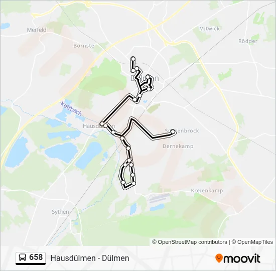 658 Bus Line Map