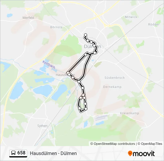 658 Bus Line Map