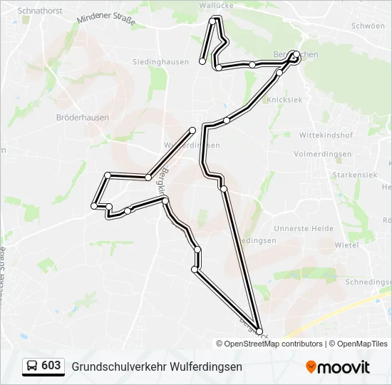 603 Bus Line Map
