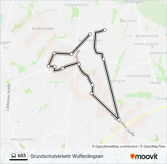 603 Bus Line Map