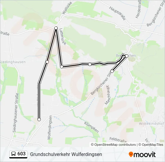 603 Bus Line Map