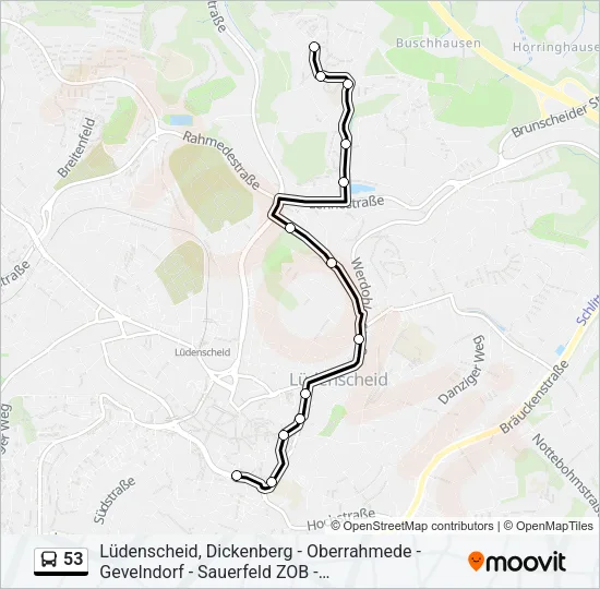 53 Bus Line Map