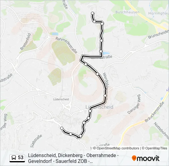 53 Bus Line Map