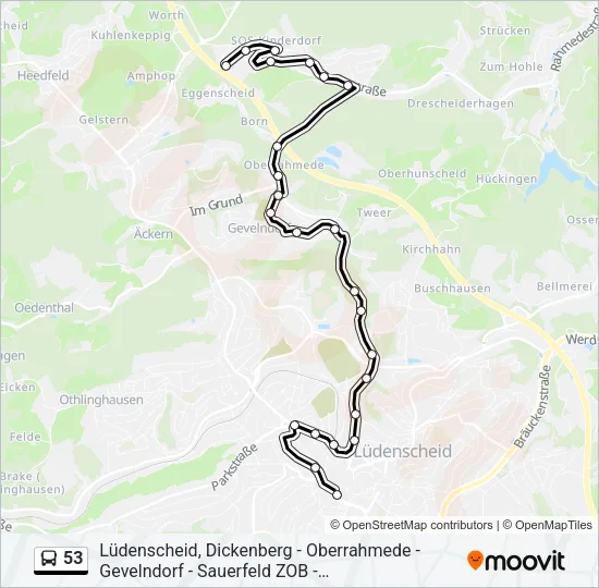 53 Bus Line Map