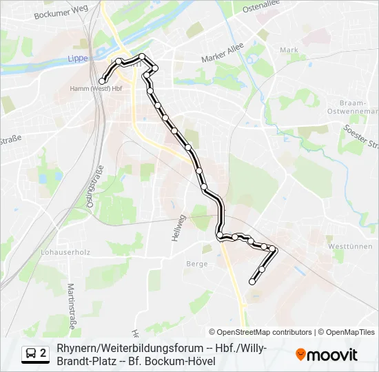 2 Bus Line Map