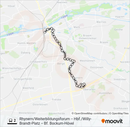 2 Bus Line Map