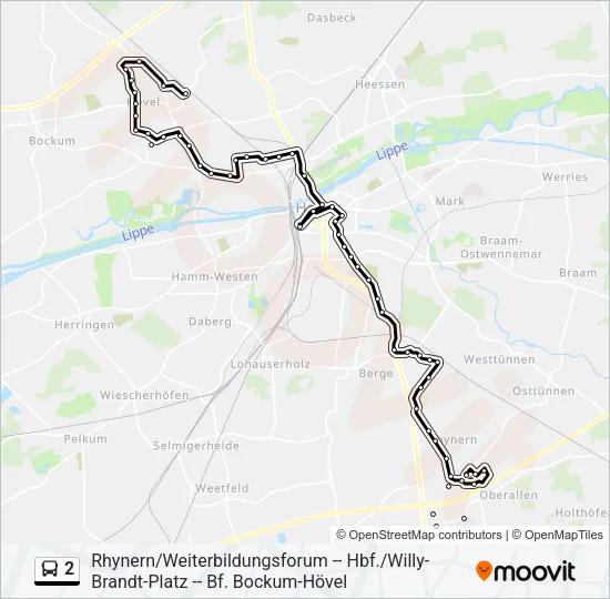 2 Bus Line Map