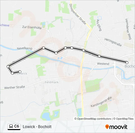 C6 Bus Line Map
