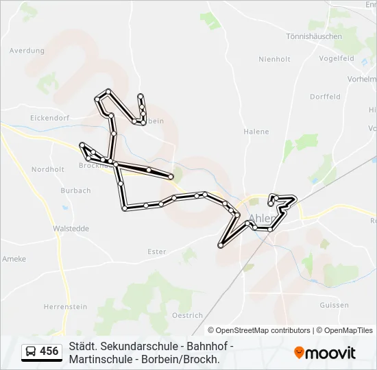 456 Bus Line Map
