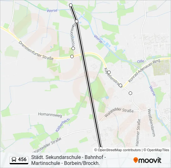 456 Bus Line Map