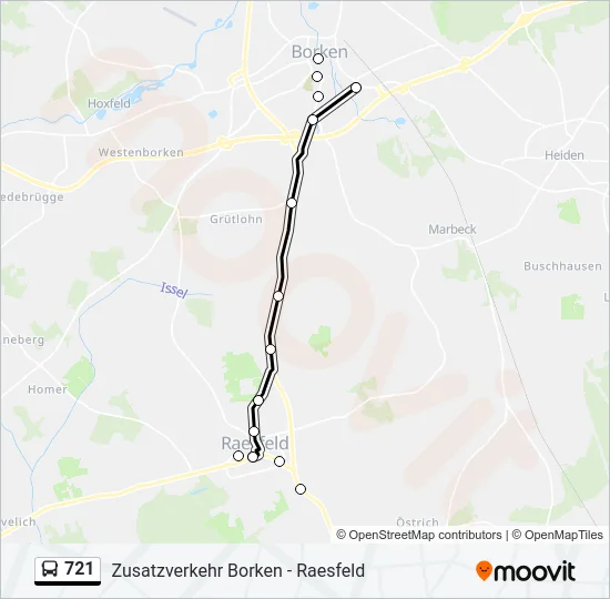 721 Bus Line Map