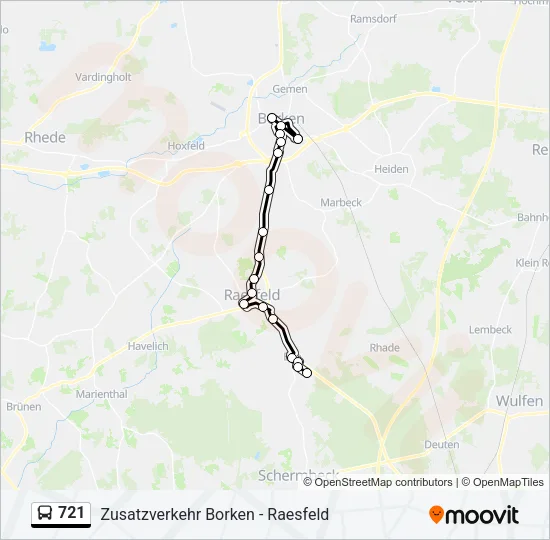 721 Bus Line Map