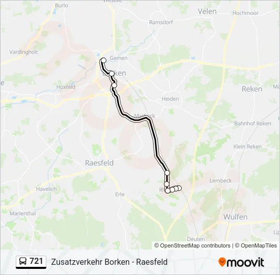 721 Bus Line Map