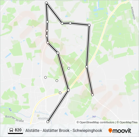 820 Bus Line Map