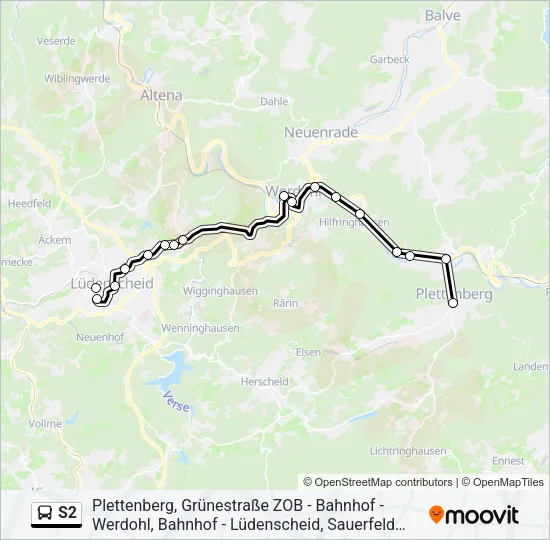 S2 Bus Line Map