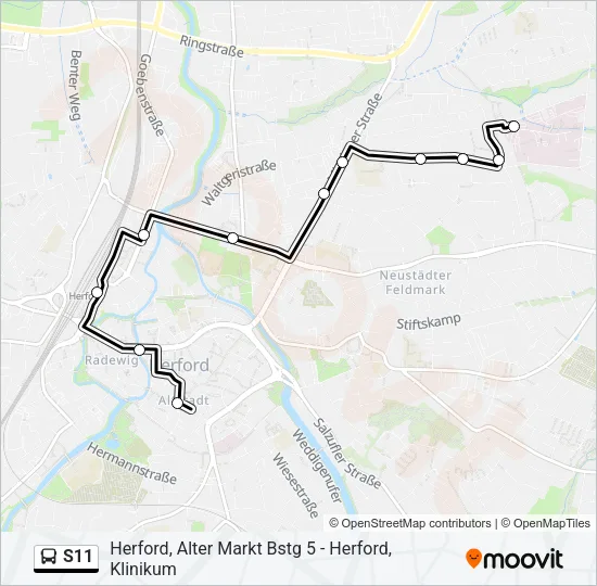 S11 Bus Line Map