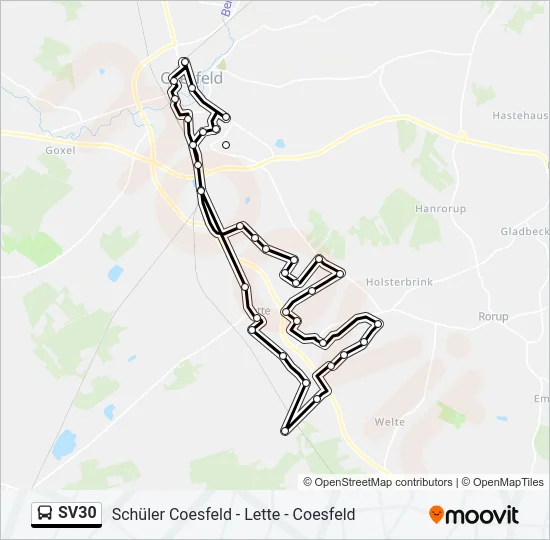SV30 Bus Line Map
