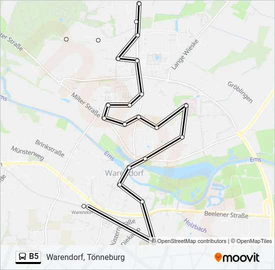 B5 Bus Line Map