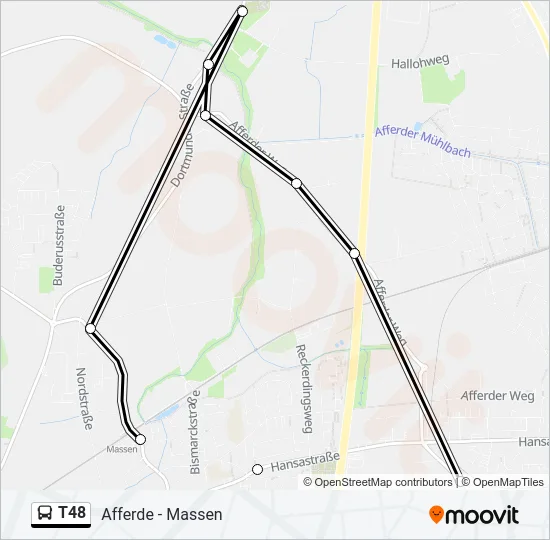 T48 Bus Line Map