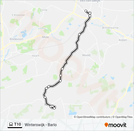 T10 Bus Line Map