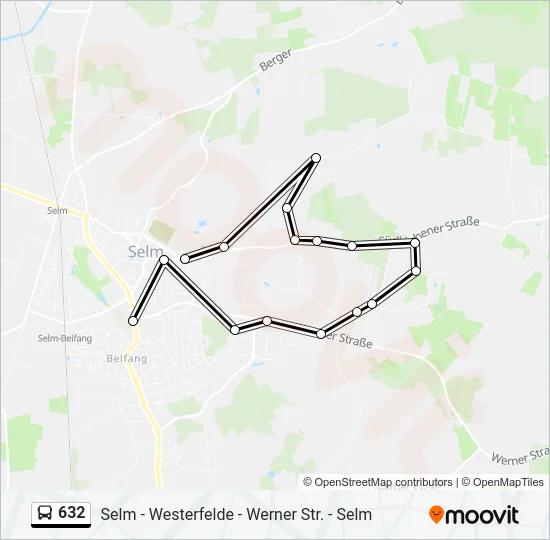 632 Bus Line Map