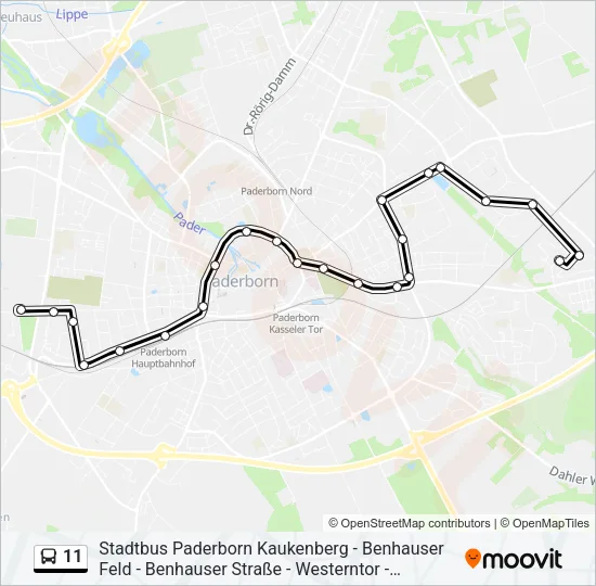 11 Bus Line Map
