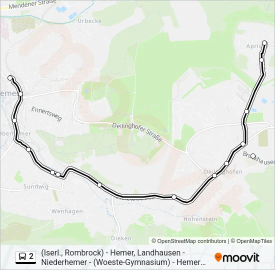 2 Bus Line Map