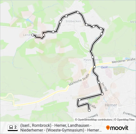 Автобус 2: карта маршрута