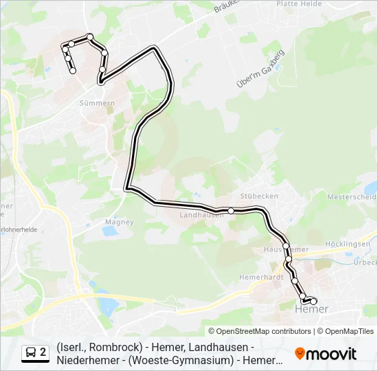 2 Bus Line Map