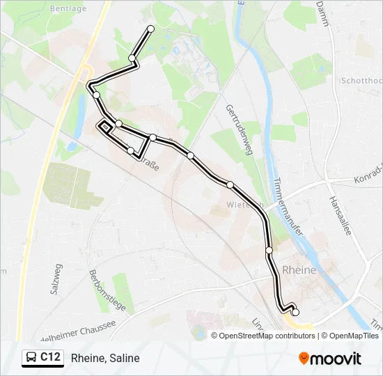C12 Bus Line Map