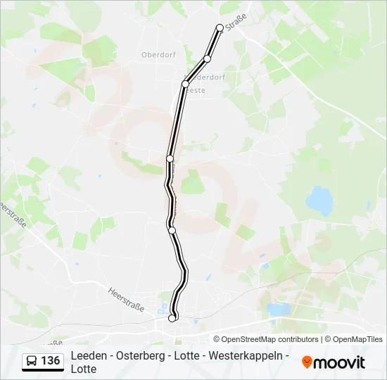 136 Bus Line Map