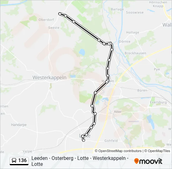 136 Bus Line Map