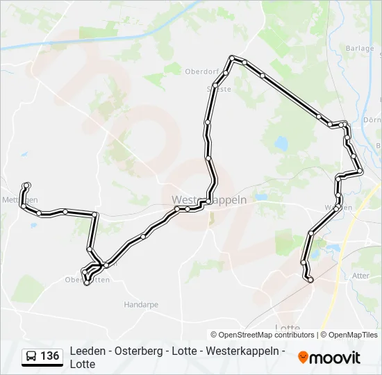 136 Bus Line Map