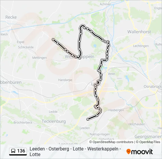 136 Bus Line Map