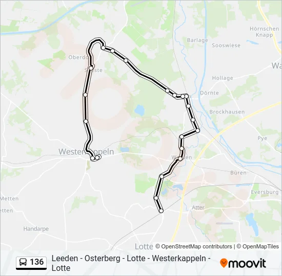 136 Bus Line Map