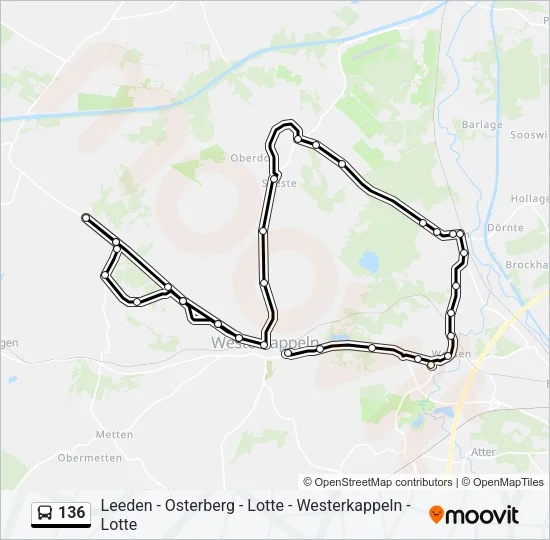 136 Bus Line Map