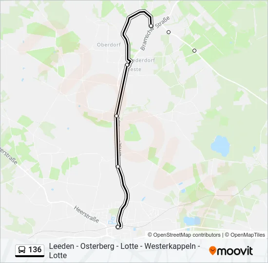 136 Bus Line Map
