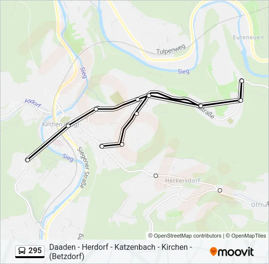 295 Bus Line Map