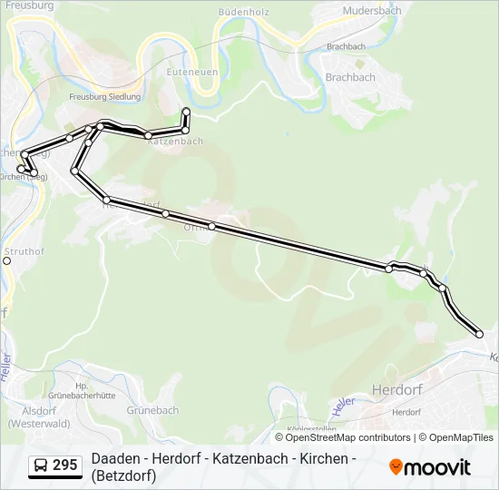 295 Bus Line Map