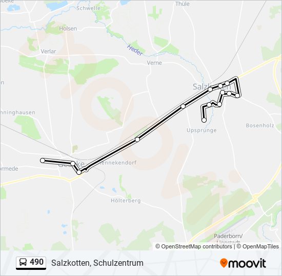 490 Route: Schedules, Stops & Maps - Salzkotten, Schulzentrum (Updated)