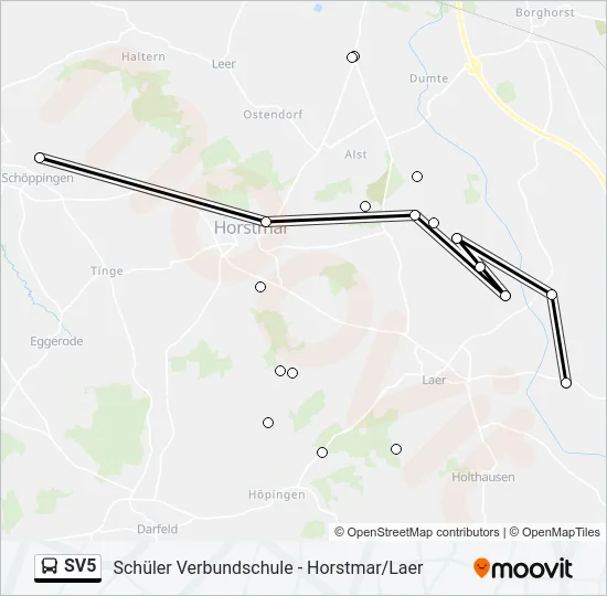 SV5 Bus Line Map
