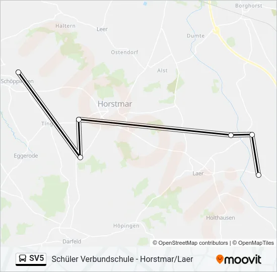 SV5 Bus Line Map